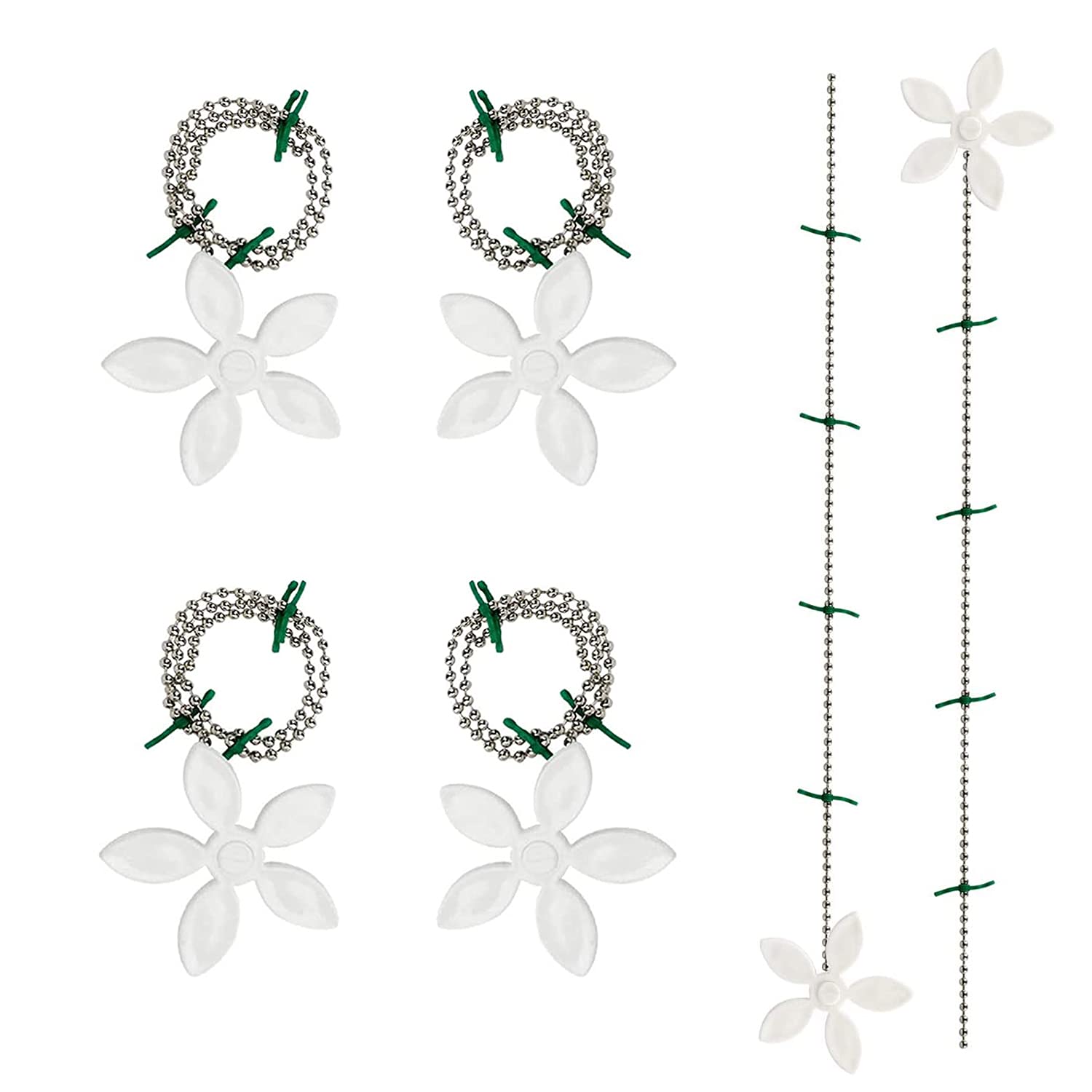 Flower Shower Drain ProtectorsFlower Shape Shower Drain Sink Remover Hair Filter Chain HookCatcher Strainer Hair Snare for Bathroom Kitchen BathroomToilet Sewer Clog Dredge6 Pack