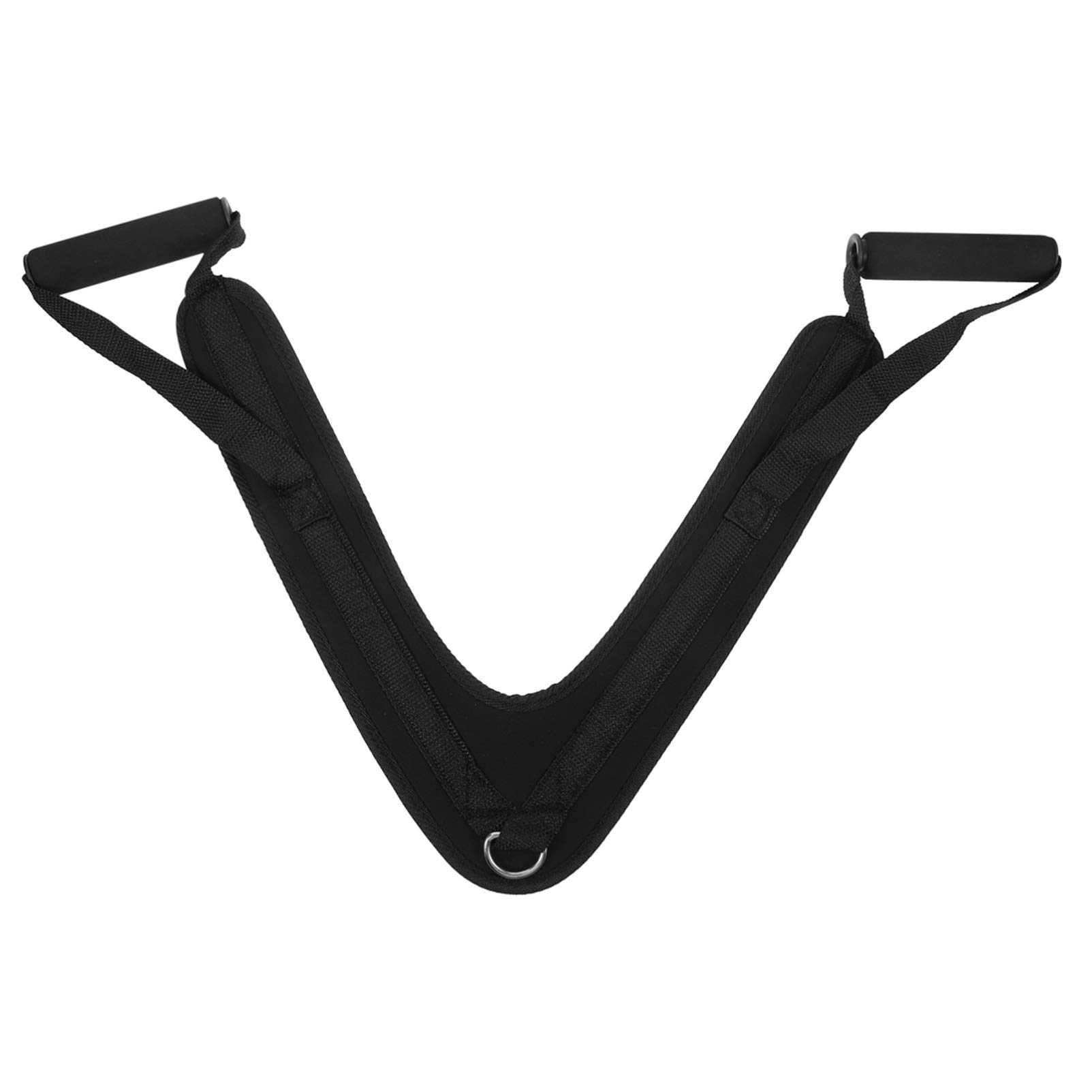 FAVOMOTO Back Crunch Strap - Ab Crunch Harness with Padding and 2 Handles Exercise Cable Machine Attachment Rope Abdominal Crunch Strap Triangle Chest Pull for Home Gym Equipment