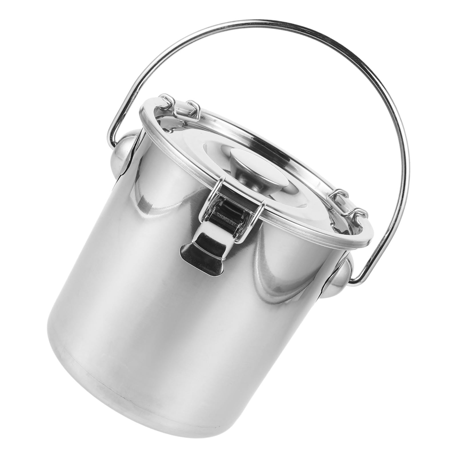 HOMSFOU Edelstahl Eimer Mit Deckel Luftdichter Kanister FüR Kaffee Aufbewahrung Und Wasser AufbewahrungsbehäLter Kompakt FüR KüChe Und Outdoor