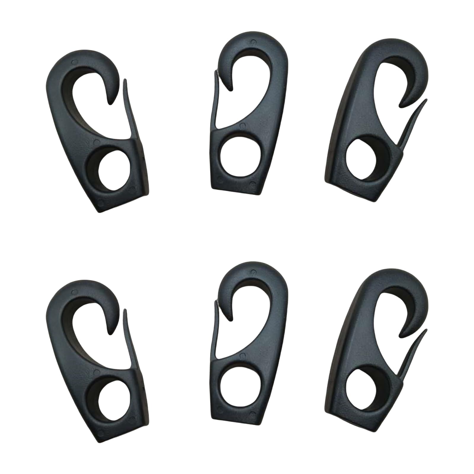 Kalttoy 6 Pieces Elastic Cord Fasteners Portable and Sturdy for Tent Anchoring and Roof Rack Cargo Management Use Luggage Binding Hook