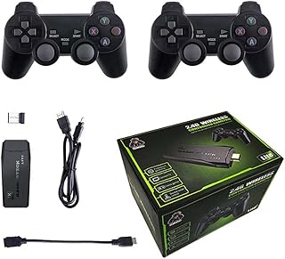 WUGU Retro Game Console with Dual 2.4G Wireless Controllers, 128G Mini Arcade TV Video Game Console Built in 20,000+ Games, Plug & Play 4K TV Gaming Console, Gift for Adult Kid