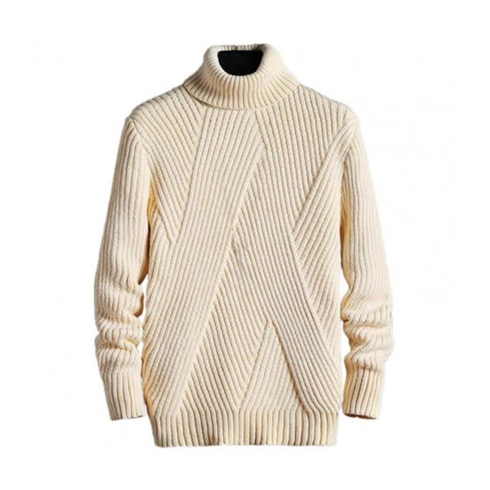 Świąteczny sweter jesienny golf męski sweter gruby włókno akrylowe zima jesień baza sweter sweter top dzianina dżentelmen sweter na zewnątrz sweter (kolor: A1, rozmiar: 3XL)