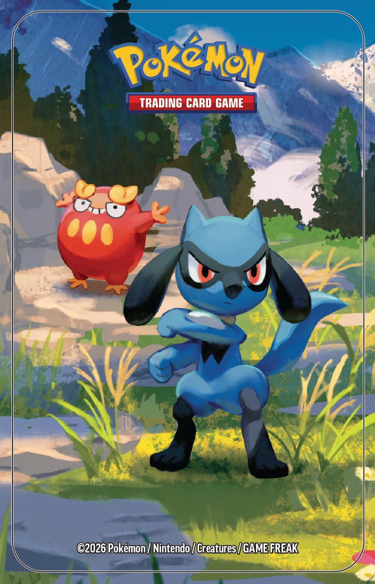 Pokémon: Minilata Megaevolución-Héroes Ascendentes: Riolu y Darumaka (1 Pegatina, 1 Tarjeta Pokémon ilustrada y 2 Sobres de Mejora) - 5