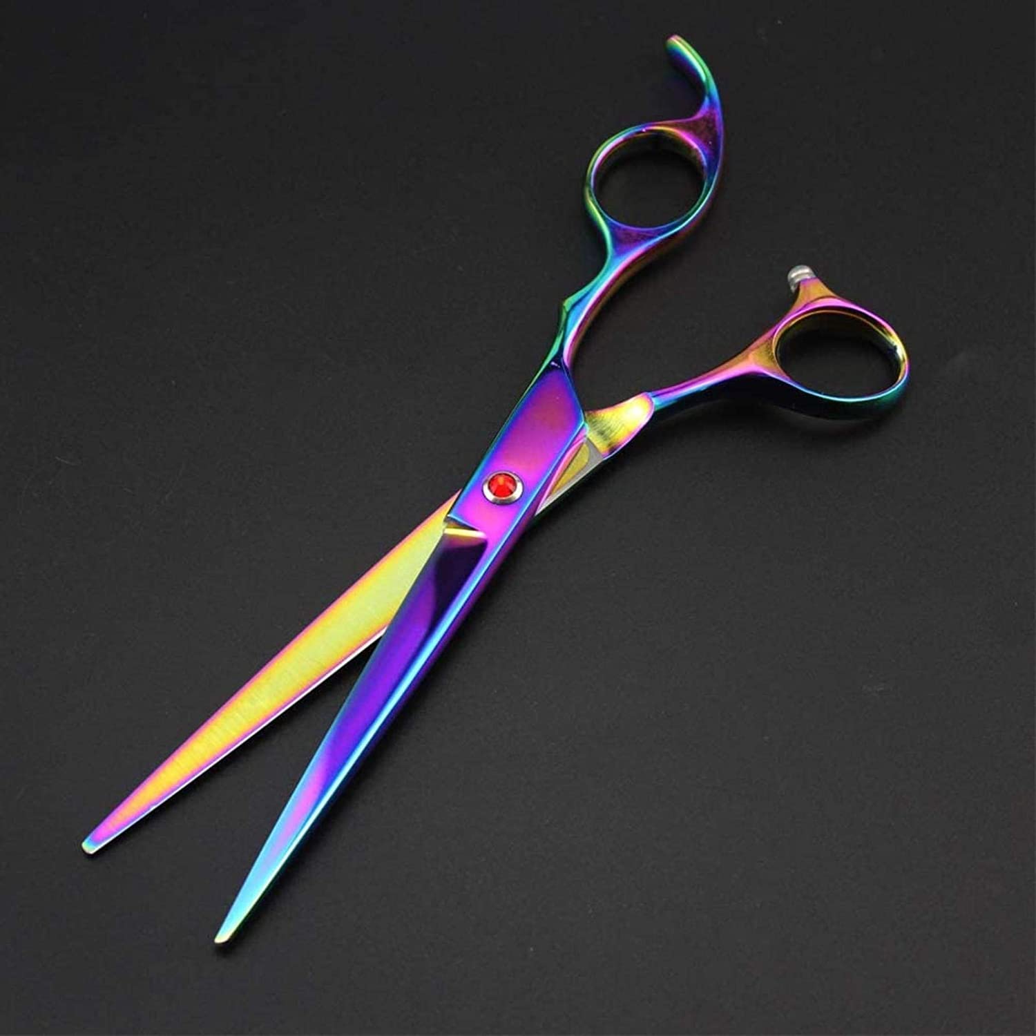 Tijeras Peluqueria Canina, Corte Curvado recto Tijeras de adelgazamiento Perro Cat Tijeras Kits Puppy Cabello Recortador