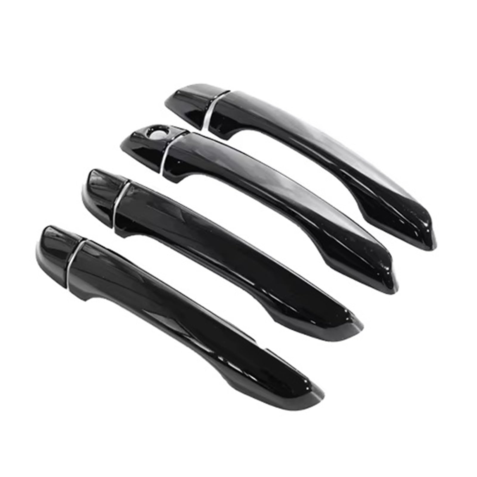 Cfdekoib Gloss Black Exterior Door Handle Cover Exterior Door Handle Cover Compatible With Peugeot 208 For P21 2020-2023 Car Cap Trim Frame Plus Extra Pair Set Accessories