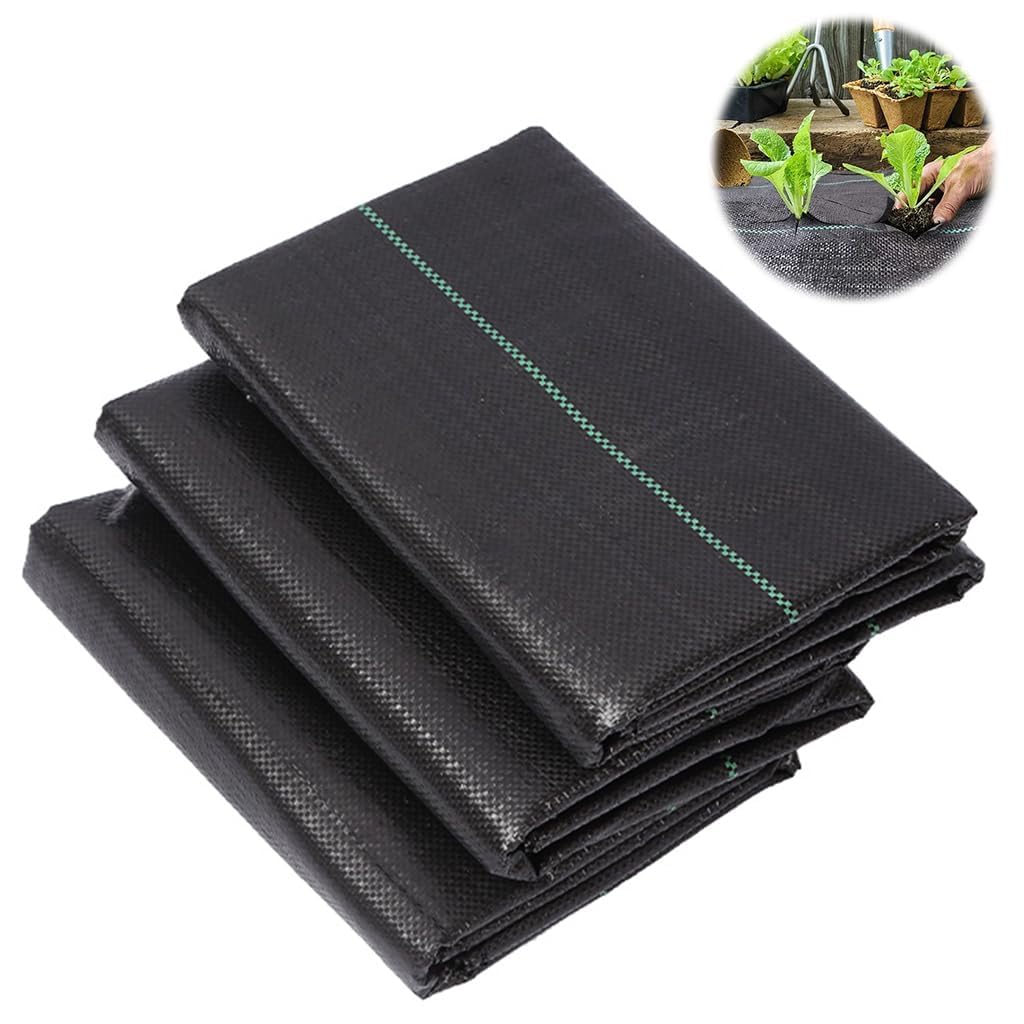 SIDDHI 110 GSM Premium Garden Weed Control Barrier Sheet Mat 2m x 20m, Fabric Durable Heavy-Duty Weed Block Gardening Matting, Convenient Design (Black) Pack of 1-image-29