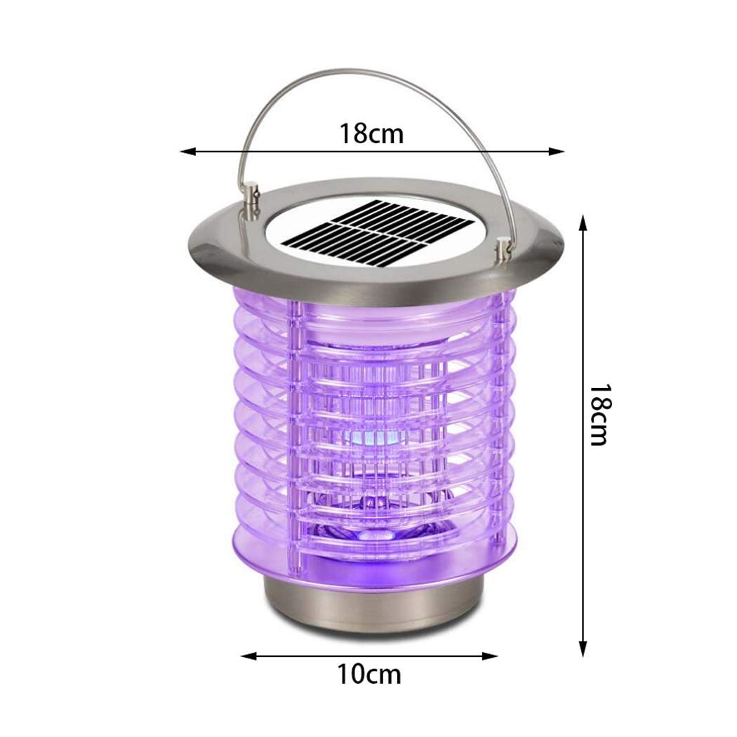 Trappola per zanzare Lampada solare antizanzare Lampada antizanzare portatile da esterno, anti mosche impermeabile, doppia funzione: anti insetti e luce da giardino combinata, anti zanzare a LED alime