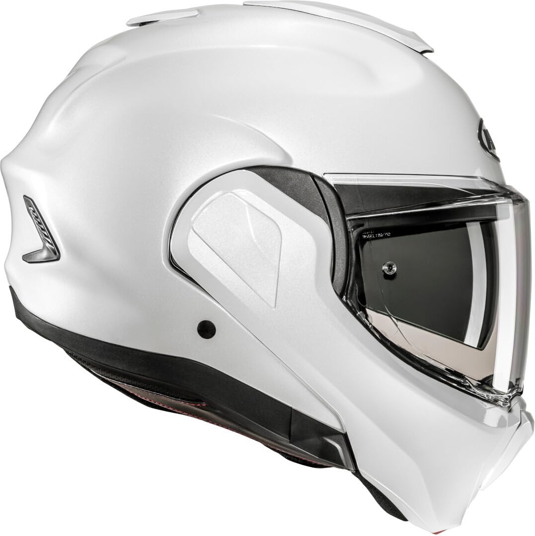 HJC, Casco Moto Modulare F100 UNI Pearl White, M