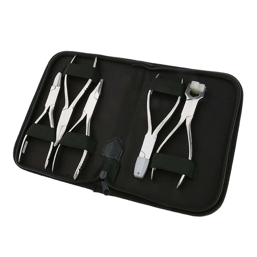 Pinzas para gafas, con estuche organizador, 5 unidades