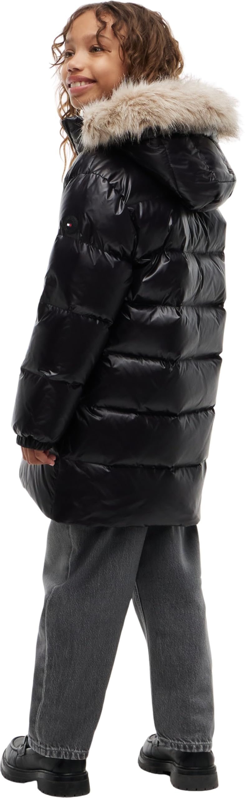 Tommy Hilfiger Essential Long Down Jacket Kg0kg09674 Chaqueta acolchada Niñas
