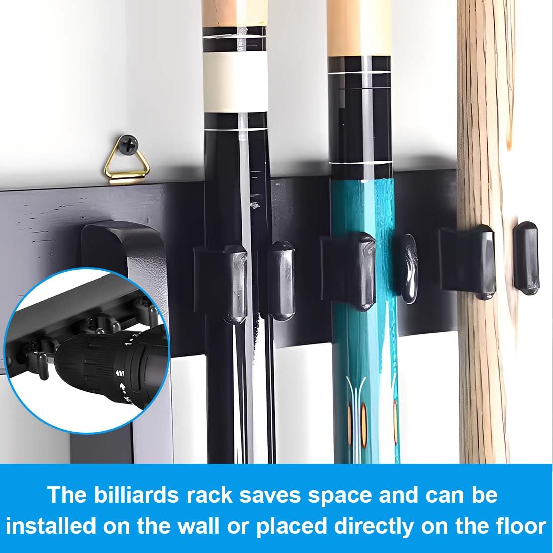 20 Piezas Soporte para Tacos de Billar Snooker,Estante para Tacos de Billar Sticks,Taco de Billar de Plástico Clip,Estantes de Almacenaje de Caña de Pesca,Accesorios de Billar