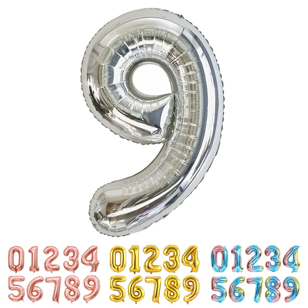 Foil Globo Número 5 Azul 40" (101cm), Inflable Helio o aire, Gigante Numeros 0-9, 10-19, 20-29, 30-100, Grande Globos Decoración para La Boda Aniversario y Cumpleaños Fiestas — view 561