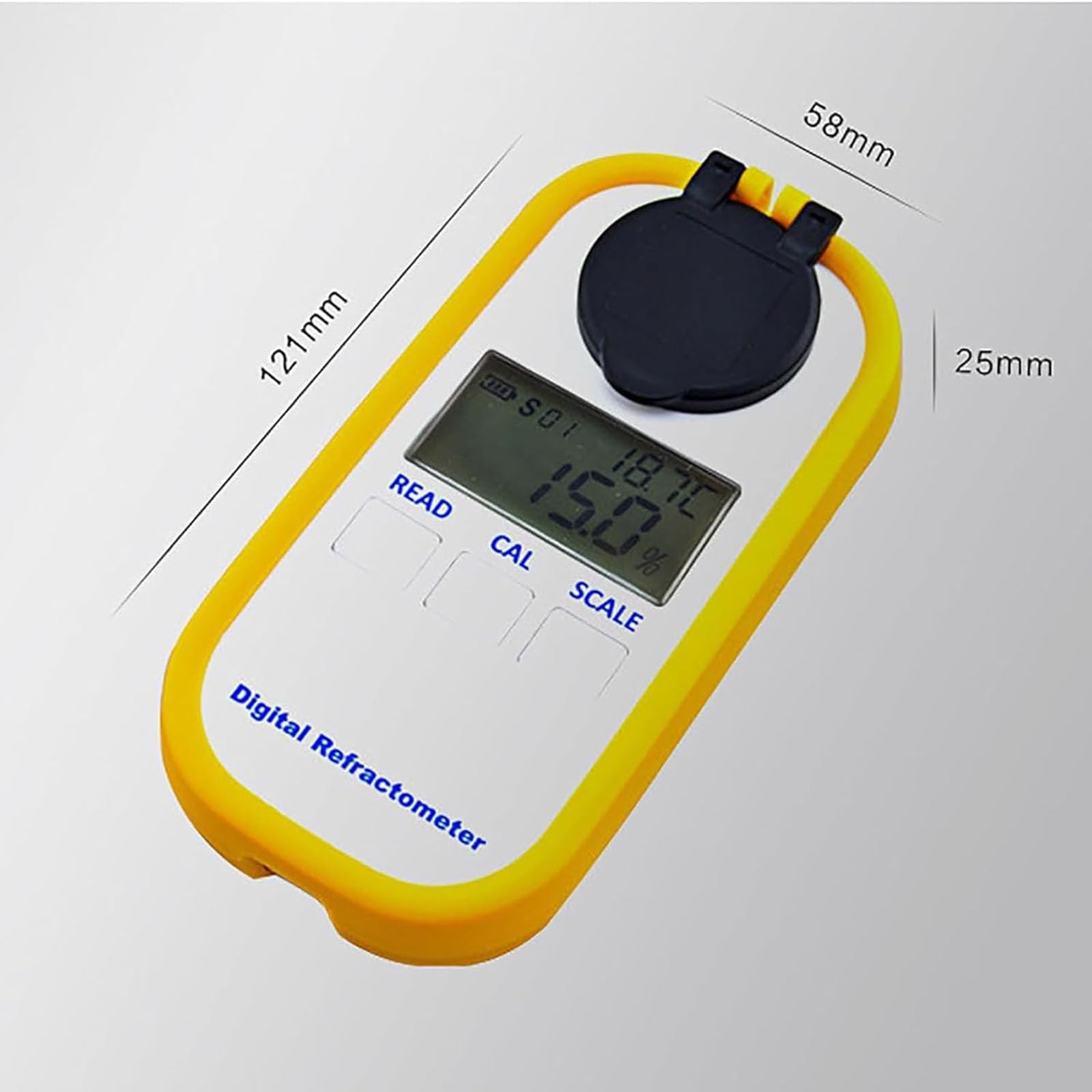 Genérico Medidor De Concentración De Calostro para Vacas Lecheras, Refractómetro Digital Led Portátil, Precisión De 0,2 G/DL, Rango De Detección De 0 A 50 G/DL