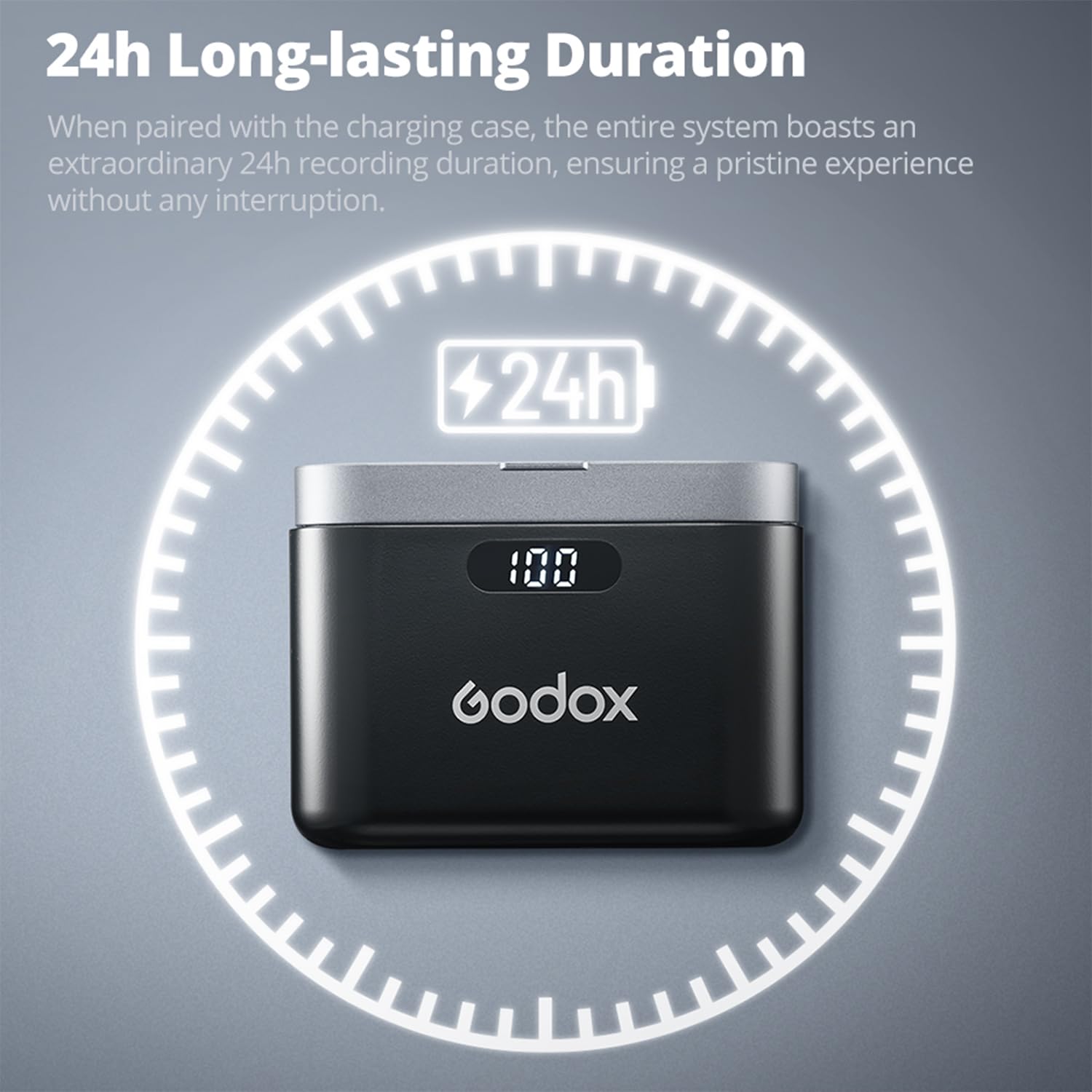 GODOX WES1 KIT2 – Drahtloses Lavalier-Mikrofon für iPhone, MFi-Zertifiziert, ENC-Rauschunterdrückung, professionelle Aufnahme mit 48 kHz/16 Bit, Reichweite 200 m, für YouTube/Interviews (WES1 KIT2)