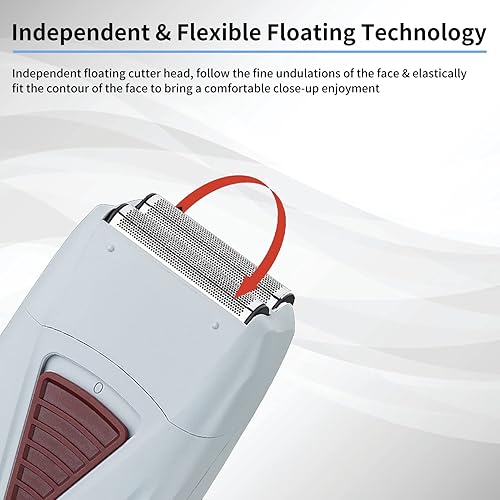 Miniatura 7 de Cortadora de pelo eléctrica, máquina de afeitar recíproca de la cabeza doble de la cortadora de pelo eléctrica recargable de los hombres