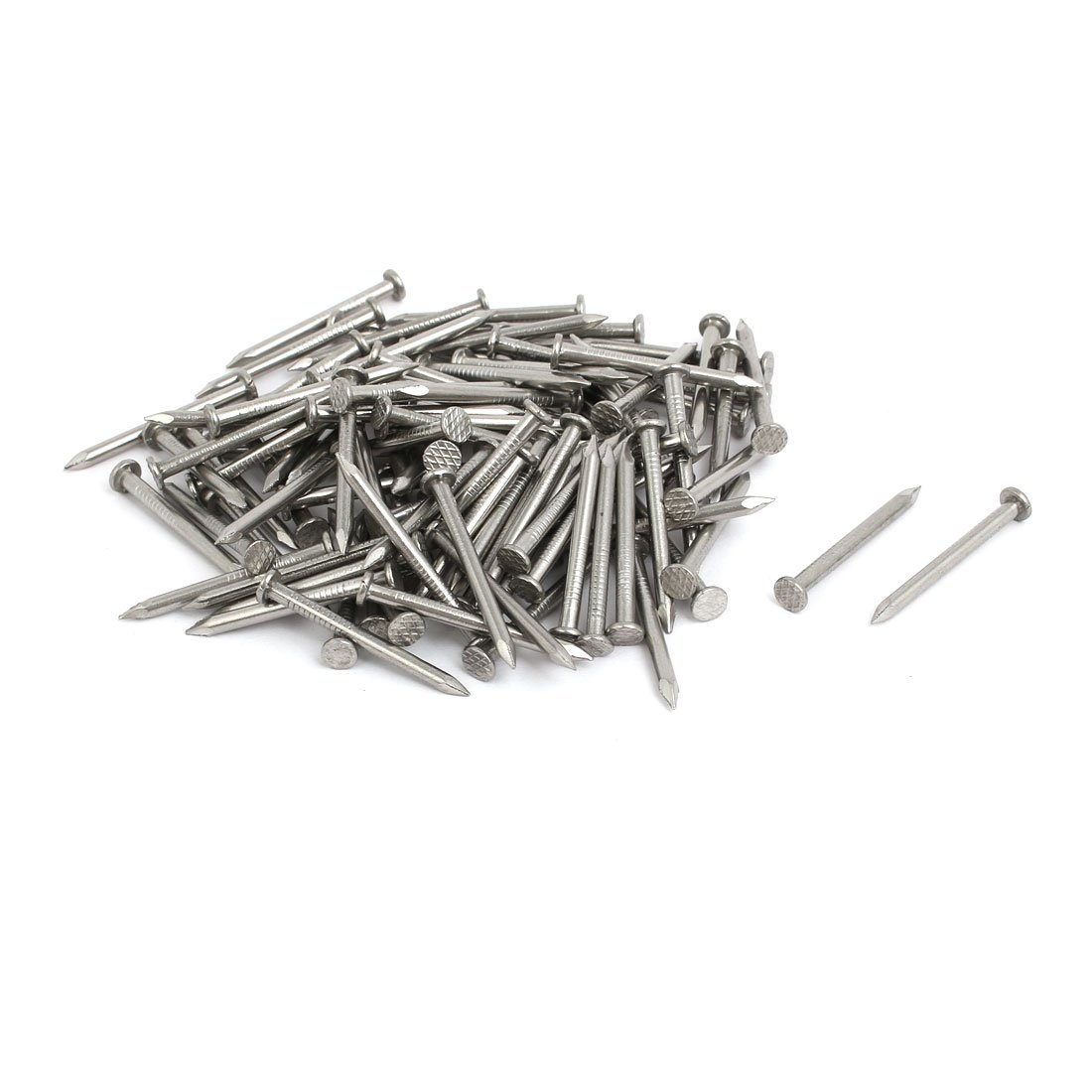 Aexit 1.2-inch Length Fastener 316 Stainless Steel Cement Wood Sliding Nail Silver Tone 100pcs Model:23as528qo511