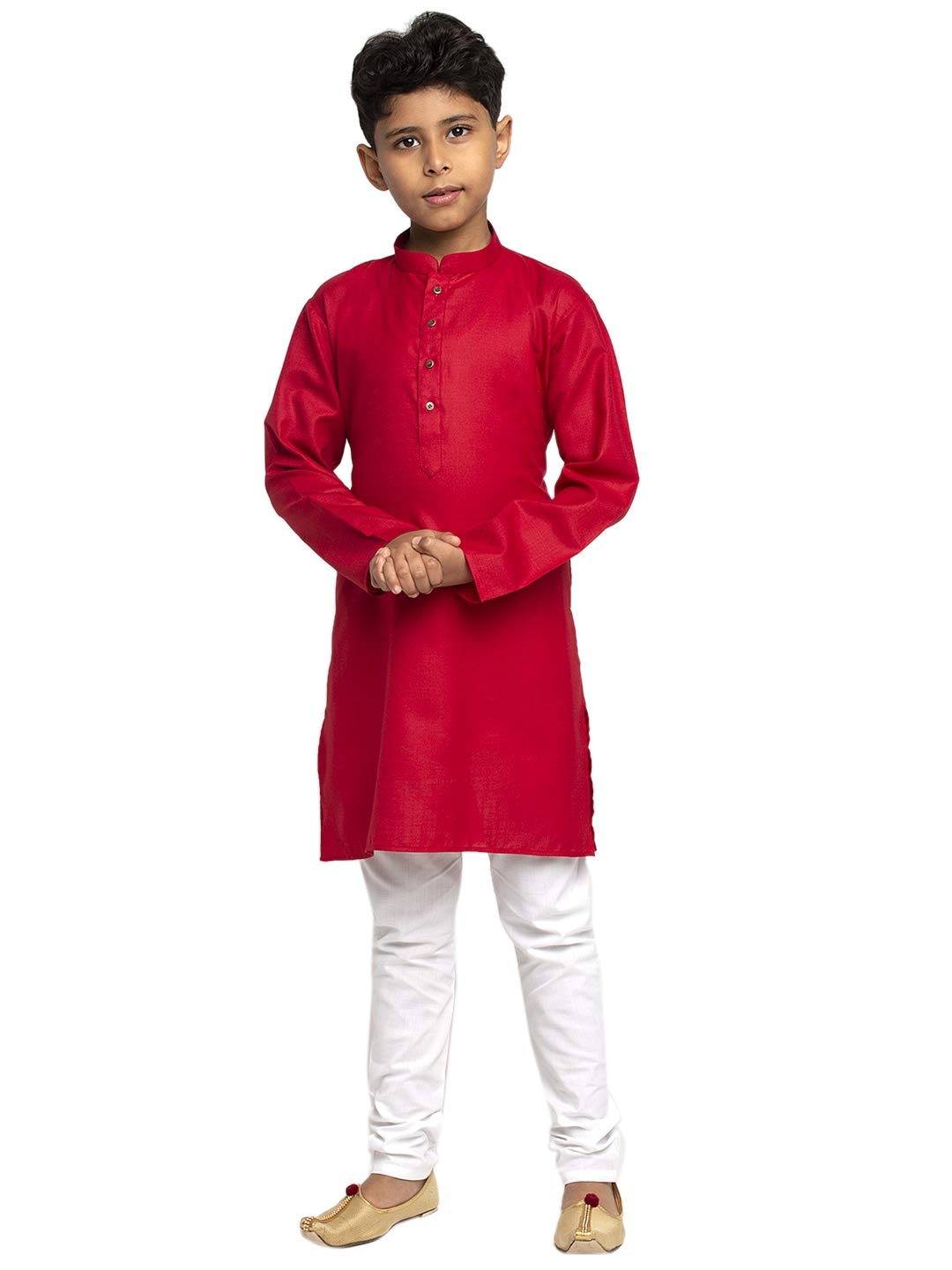 kraft india Kids Boys Solid Cotton Kurta Pyjama set-picture-20