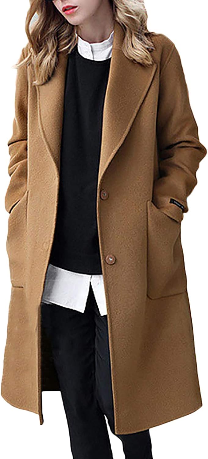 sportlicher damen mantel lang