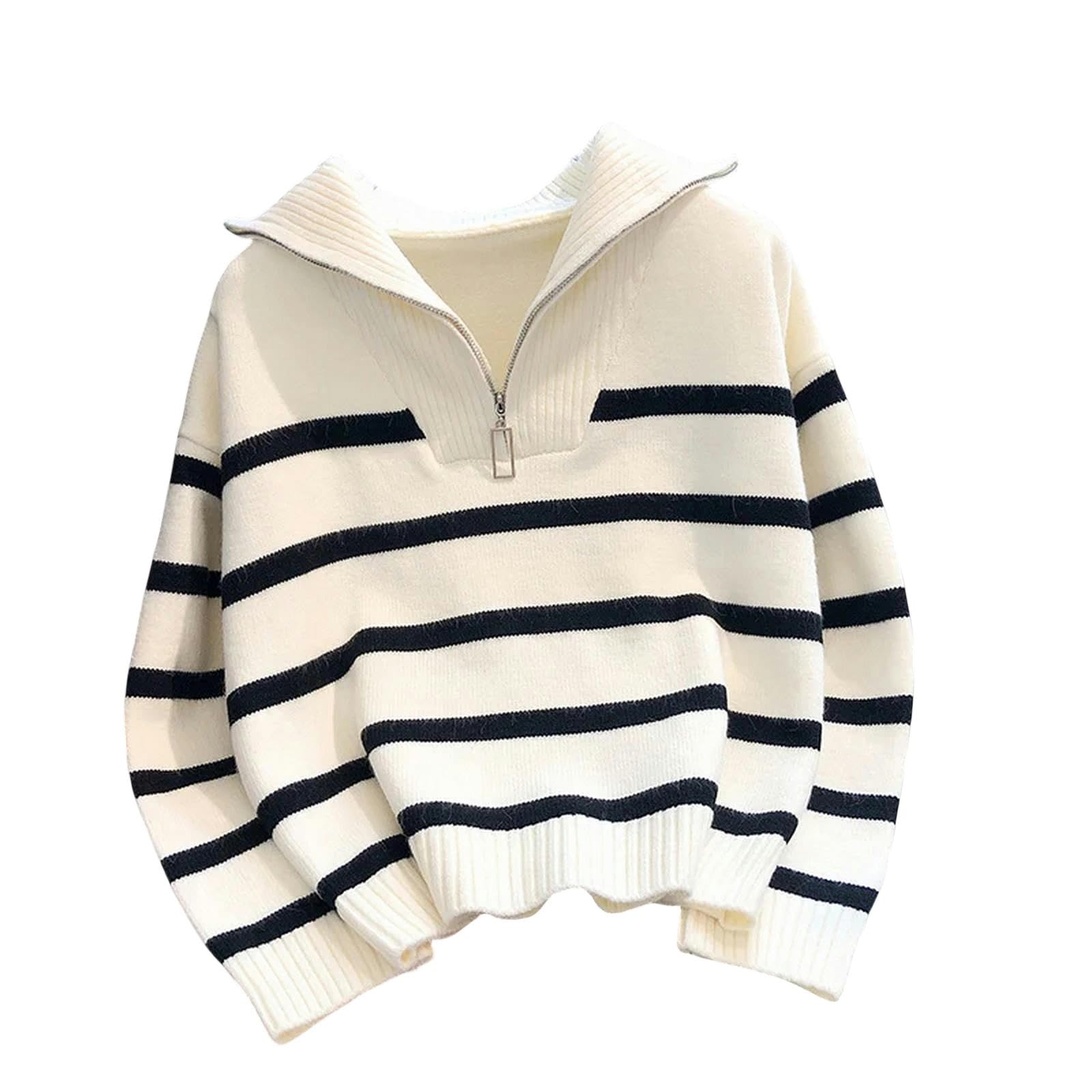 Maglione Donna Sweater Casual Maglione A Maglia A Maglia A Maglia Vintage A Mezza Certifica per Pentola per Pentola per Pentola da Donna Sciolta Maglioni Sciolte Chic