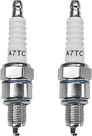 2 velas de ignição, vela de ignição A7TC para GY6 50cc 70cc 90cc 110cc 125cc 150cc ATV Dirt Bike Scooter, substituição de plugues de ignição A7TC de alto desempenho para U20FSR U22FSR-U C5HA
