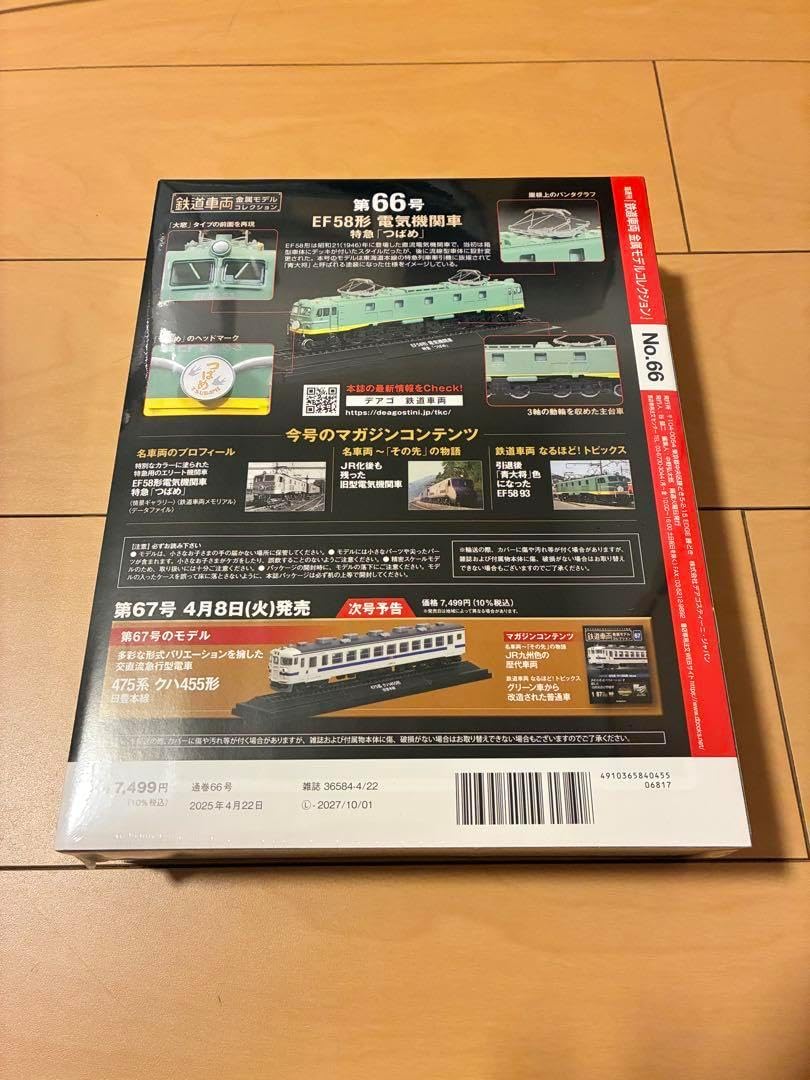 デアゴスディーニ 鉄道車両金属モデルコレクション EF58系つばめ