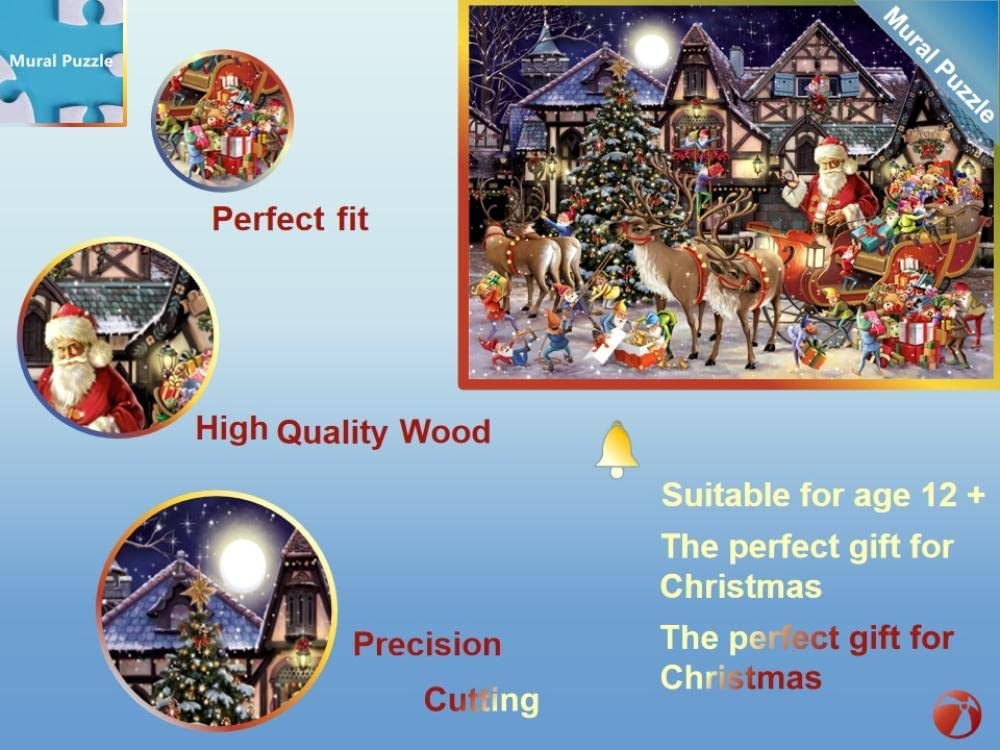 Puzzle 1500 Stück Erwachsene Puzzle Weihnachtsbaum Schnee Puzzle Spielzeug Kinder Brain Challenge Puzzle (Color : Christmas Tree Snow, Size : 2000pcs)
