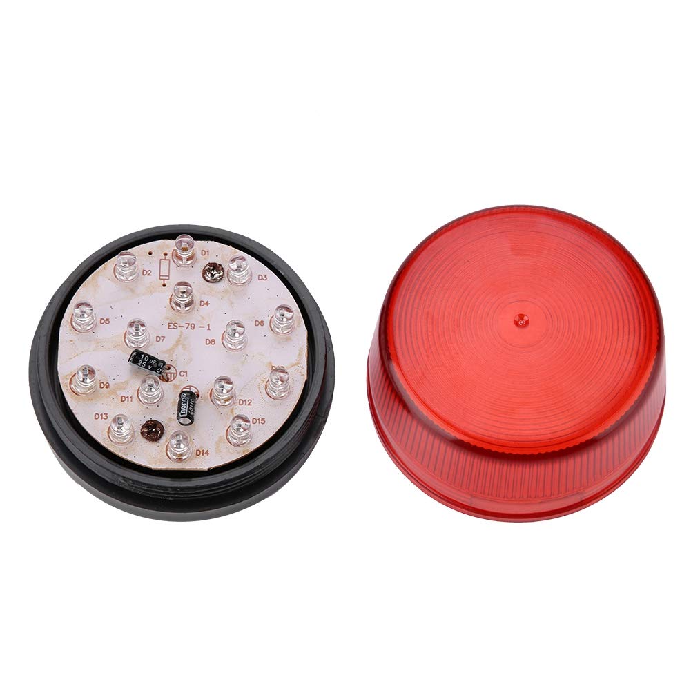 EVTSCAN Lampeggiante LED Rosso 220V Con Allarme 100dB - Luce Rotante Di Emergenza Stroboscopica 20W, Per Officina E Cantieri - 3