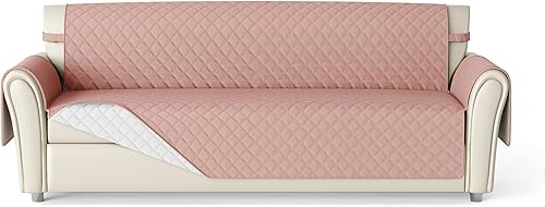 LINNUO HOURSE Fundas de sofá biplaza, resistentes al agua, lavable, con correas antideslizantes y elásticas para niños, perros, mascotas (sofá