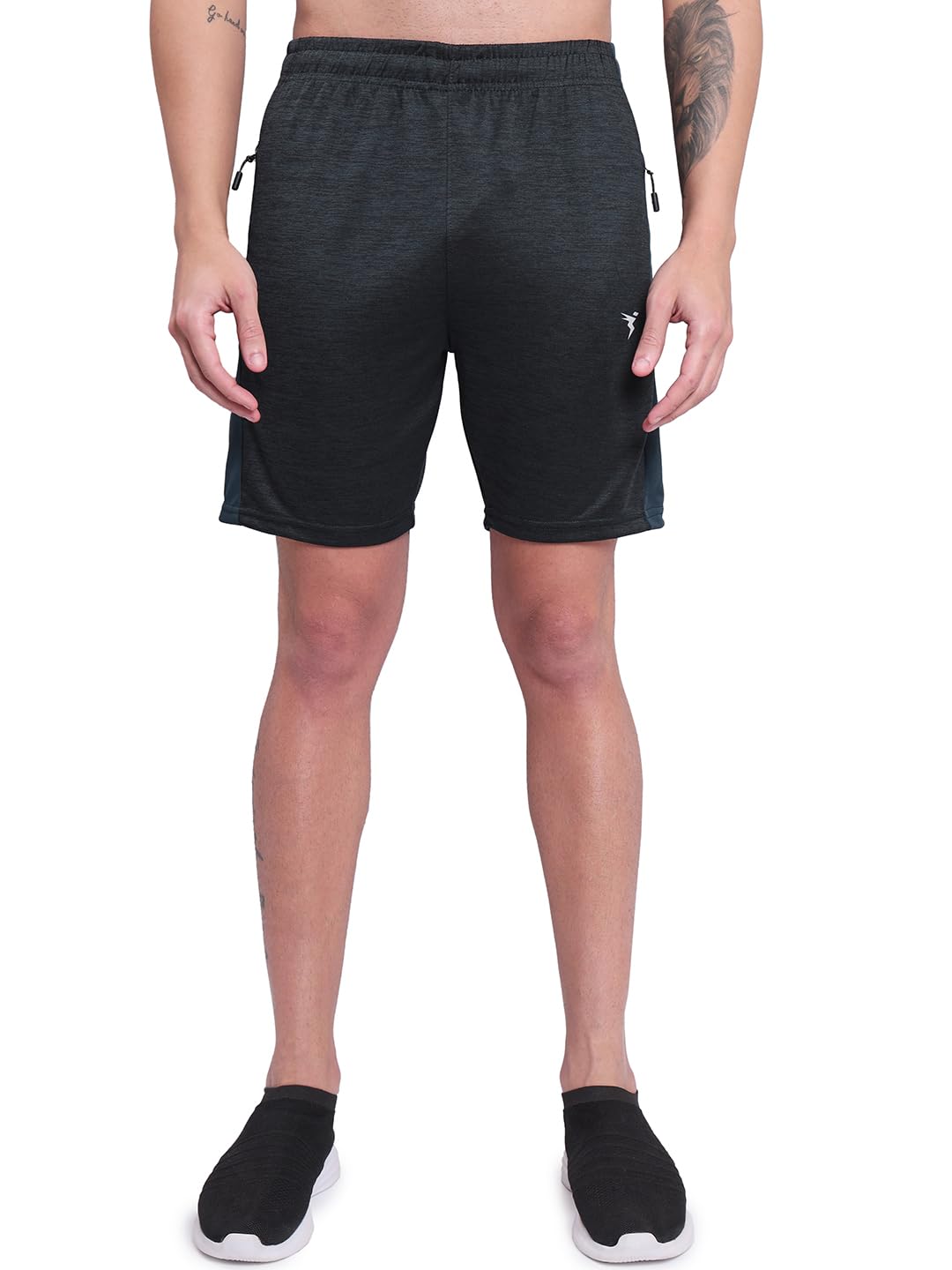 technosport Men's Self Design Slim Fit Shorts for Running, Sports & Gym Workout with Antimicrobial Properties-picture-23
