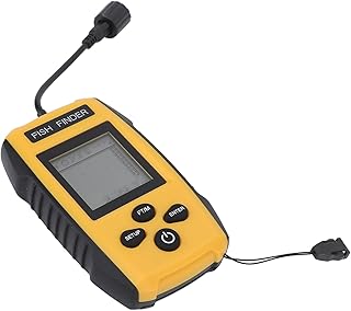 Kayak Portable Fish Depth Finder,LCD Portable Fish Finder Handheld with 5 Levels of Sensitivity Alarm Function, Depth Finder Sonar Sensor Transducer for Boat Fishing Sea Fishing