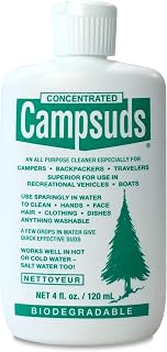 Sierra Dawn Campsuds Biodegradable Soap – All Purpose Cleaner for Camping, Hiking, Backpacking, Household – Perfect Liquid Soap for Camping Dishes, Shower, Shampoo, Hand