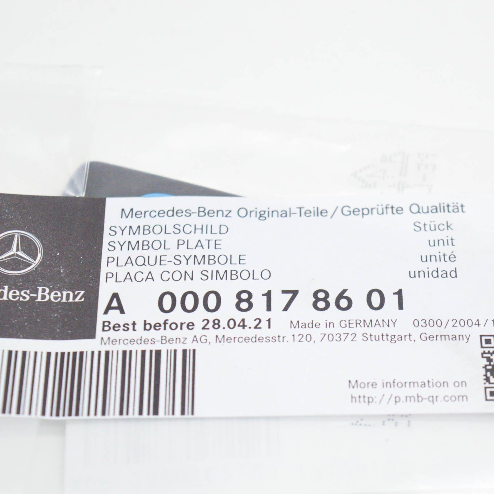 Pour Plaque de symbole d'aile avant Mercedes-Benz E W213 A0008178601 d'origine