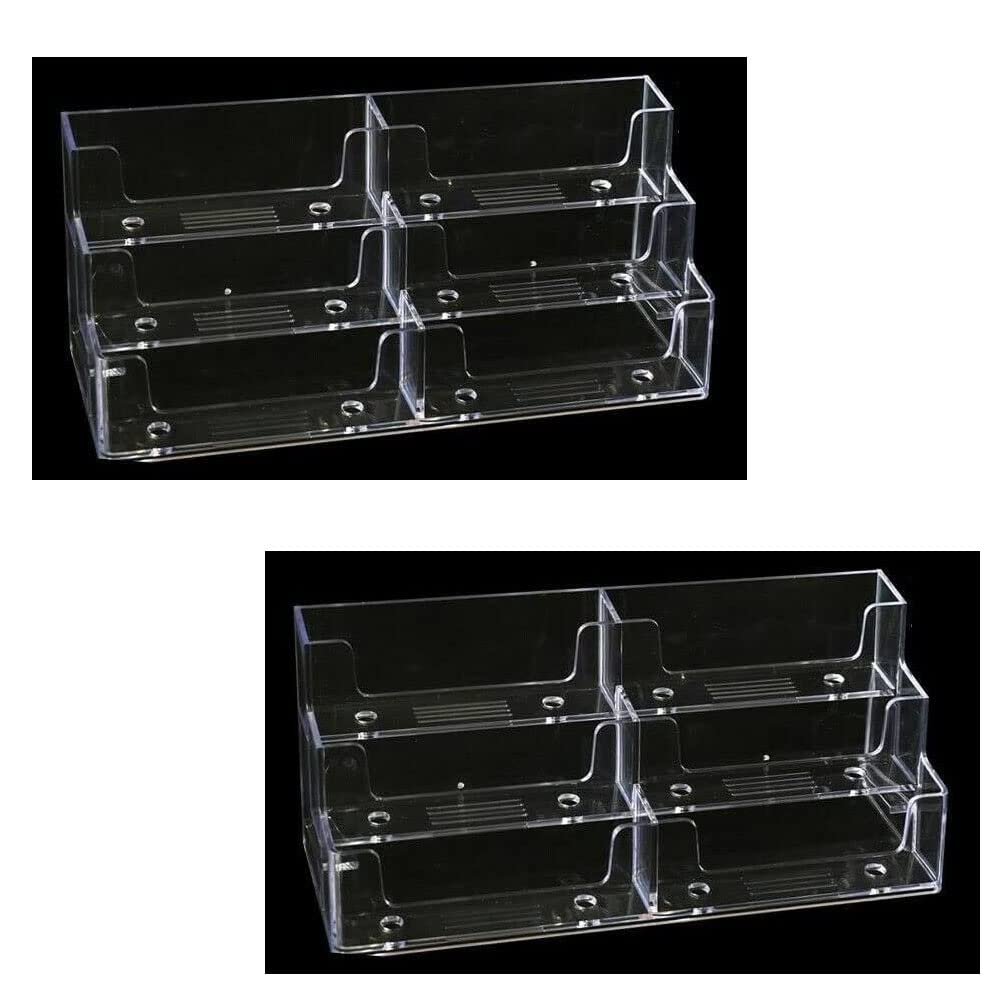 Business Card Holders Acrylic Display Stand Retail Counter & Desk Top Dispensers (1 Tier, 2Tier, 3Tier, 4Tier