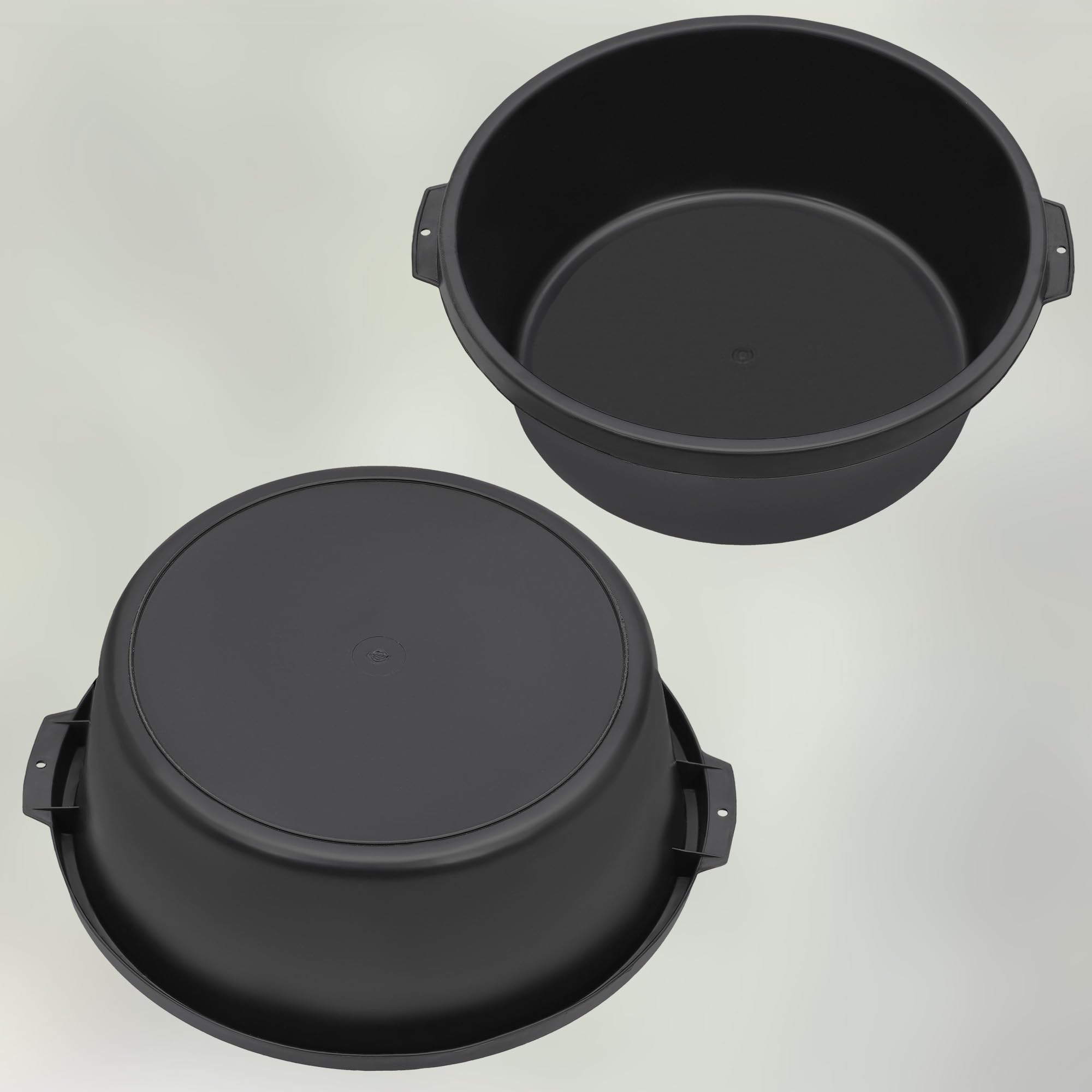 KOTARBAU® Seau à mortier 11 l - Diamètre : 300 mm - Rond - En plastique - Noir - Pour plantes et jardin, Noir , 11 L, 1 pièce