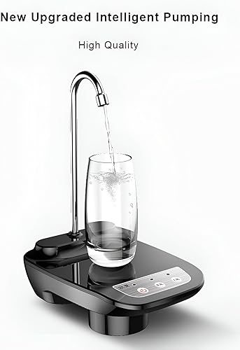 Miniatura 7 de Bomba eléctrica para botella de agua con bandeja, dispensador automático recargable de agua potable con grifo, se adapta a botellas de 5 galones,