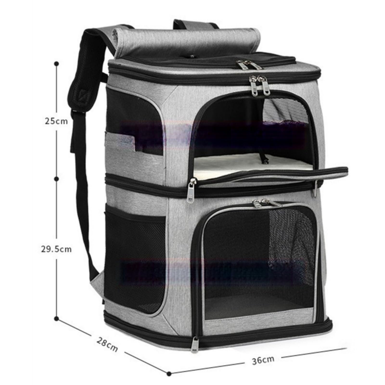 Borsa Viaggio Animali Pieghevole A Doppio Strato per Domestici, Zaino da Trasporto in Tessuto Oxford di Grande capacità Gatti E Cani Piccoli Viaggi Uso All'aperto-Blue
