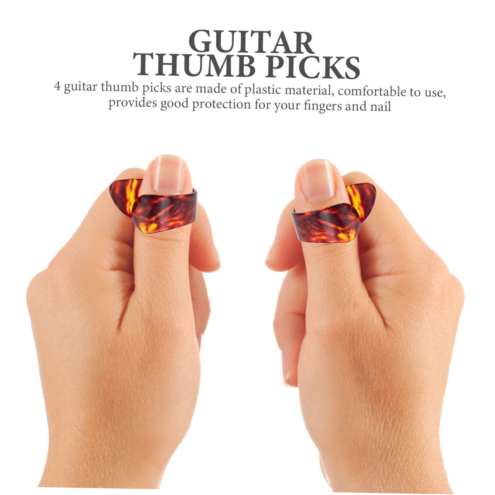 VICASKY 5 Juegos Escoja la cuna del púas de guitarra eléctrica anillo de púas de guitarra banjo acoustic guitar púas guitarra púas de pulgar herramienta de práctica de guitarra