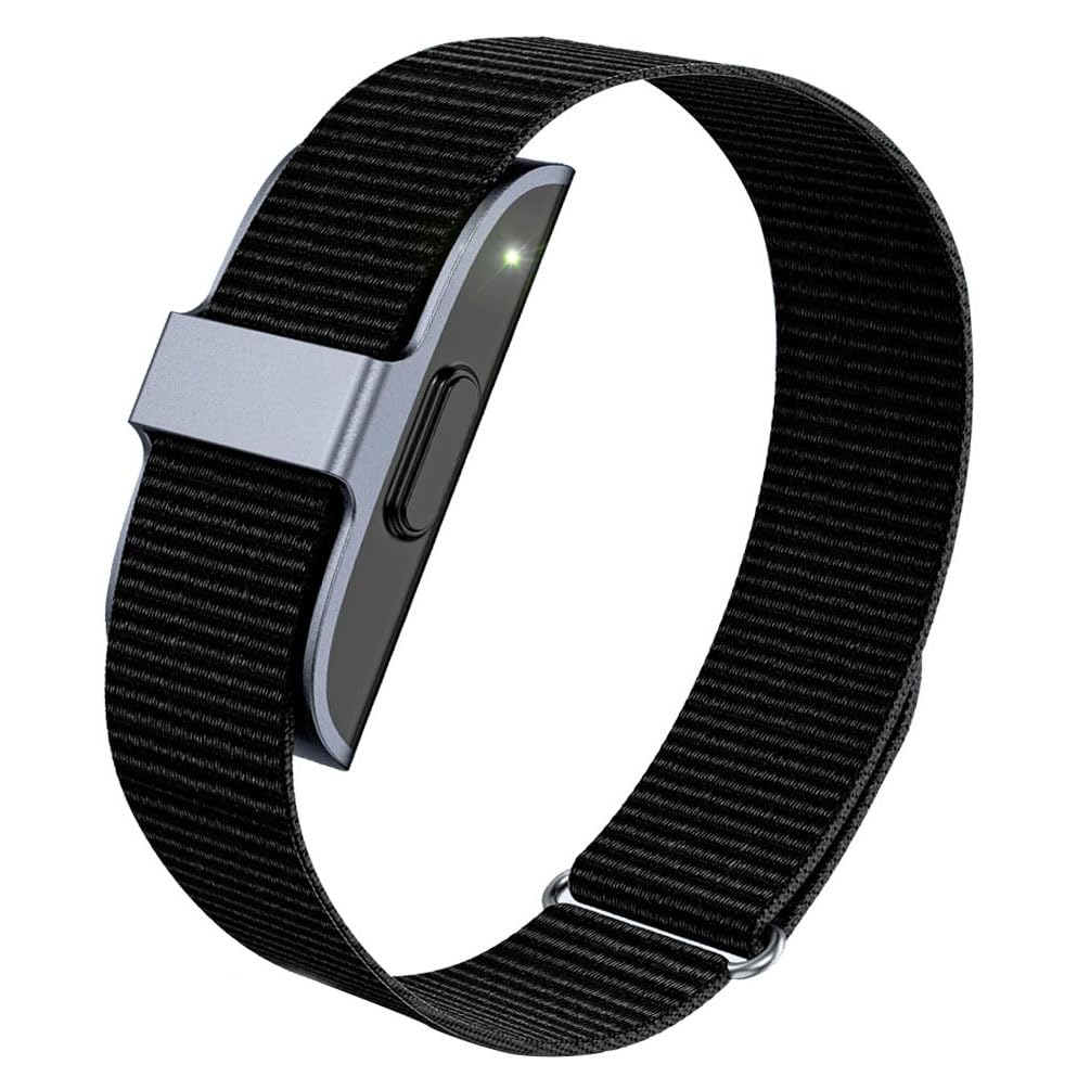 YOFUNTLE Nylon Loop Compatible for Hume Band, Soft Breathable Sport Strap Adjustable Replacement Wristband for Hume Health Band Fitness Tracker Men Women (Black)
