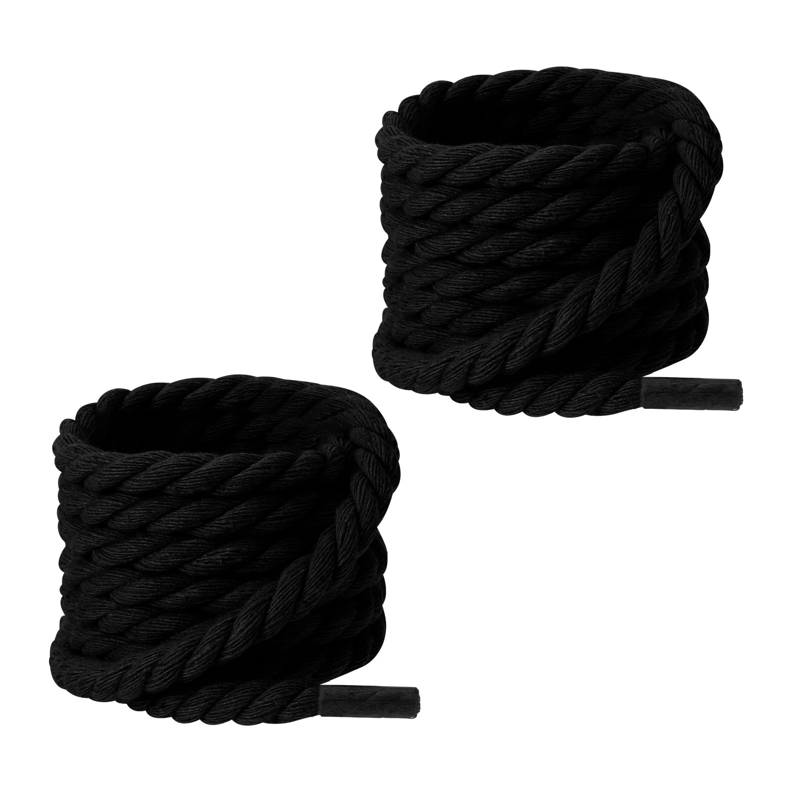 ApausvcmThick Rope Round Shoelaces, Chunky Shoe Laces Solid Color Nylon Shoe Laces Chunky Twisted Replacement Laces for Men Women Sneakers