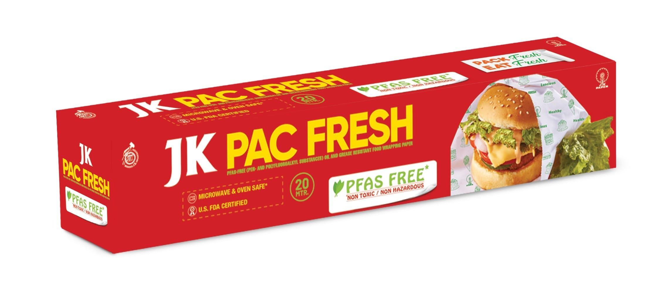 JK PackFresh 20M Food Wrapping Paper Roll | BPA-Free, Non-Stick, Eco-Friendly & Heat-Resistant | Ideal for Baking, Food Storage, Packaging & Oil Absorption-image-26