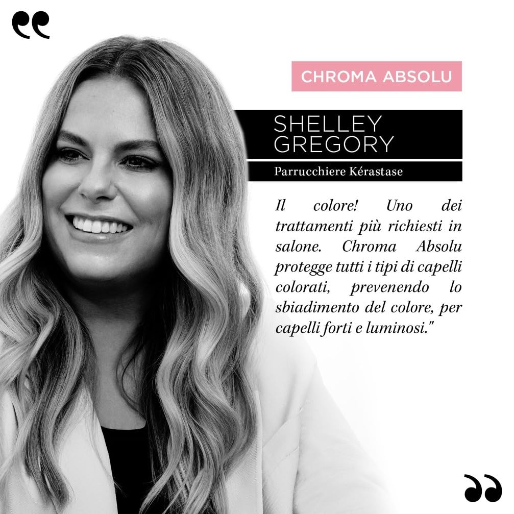 Kérastase, Chroma Absolu, Routine Idratante per Capelli Colorati Sensibilizzati o Danneggiati, Con Centella Asiatica, Shampoo Bain Chroma Respect + Balsamo Fondant Cica Chroma + Siero Thermique Chroma