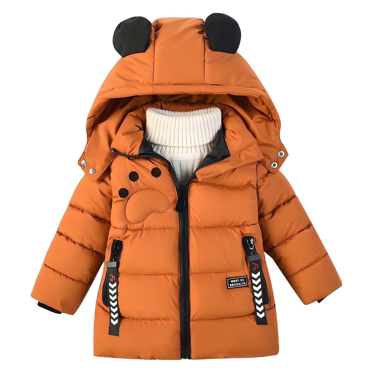 linboo Manteau Enfant Garçon Doudoune Chaud Blouson d'Hiver Automne Epais Veste à Capuche Pour Bébé Garçon