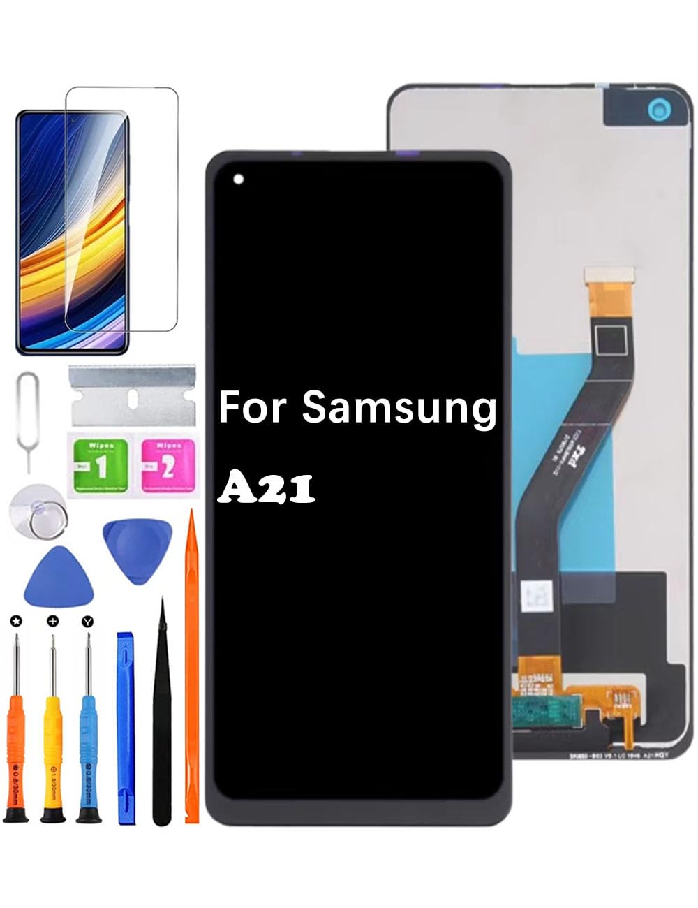 Screen Replacement for Samsung Galaxy A21 A215U A215U1 S215DL A215W LCD Display Touch Digitizer Assembly + Tools