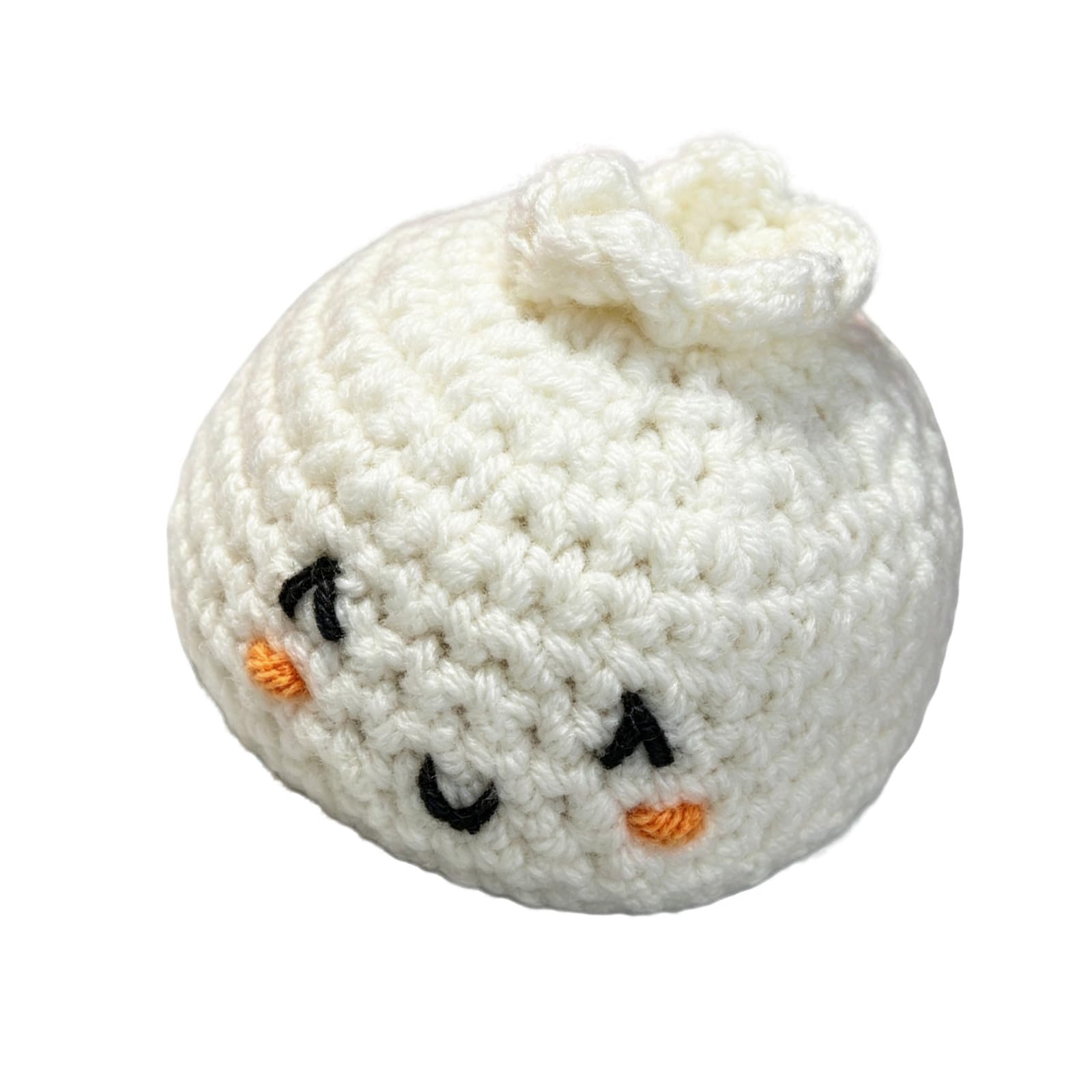Hand Crochet Steamed Bun Ball Soft Squeeze Toy Knitted Sandbag with Soft Yarn Crochet Home Office Decoration Hand Knitted Sandbags
