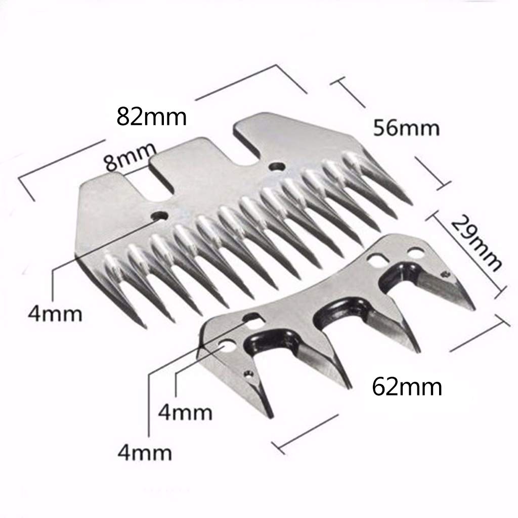 Tijeras de Lana para Oveja de Acero Inoxidable de Tijeras, Punta 13 Tooth Universal, Cuchillas para Cabra Shearing