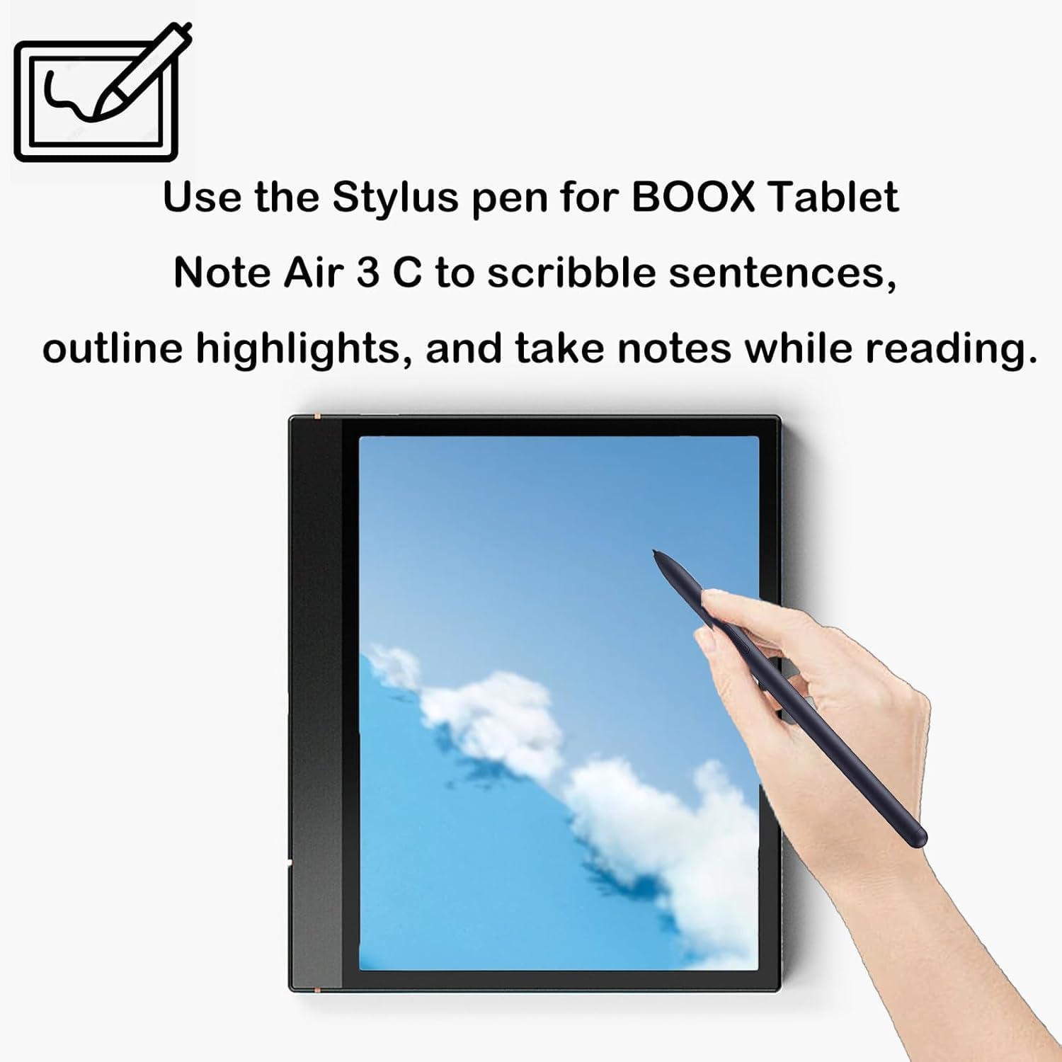 Stylus Pen per il Tablet E Ink BOOX Note Air 3 C 10.3 ePaper Penna, BOOX Go 10.3 ePaper/Tab Ultra C Pro + 5 Punte,Colore:Nero