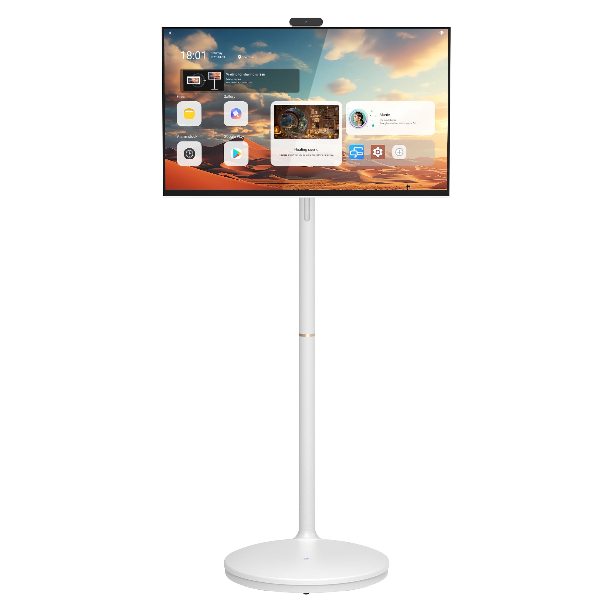 Cugima 27 Inch Smart Portable TV on Wheels