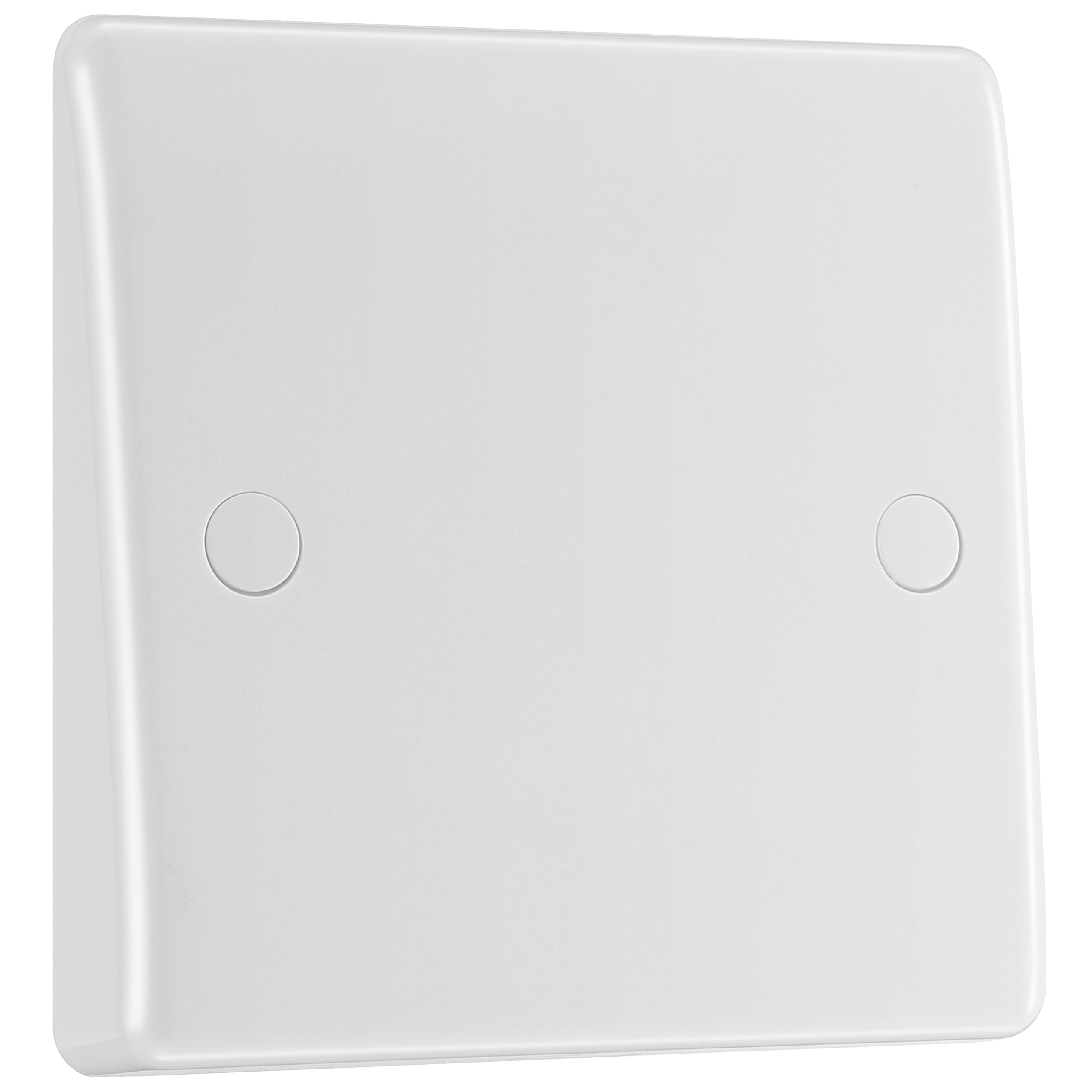 BG Electrical Single Flex Outlet Plate, Bottom Entry, Round Edge, Nexus 800 Series, White Moulded, 25A, 858