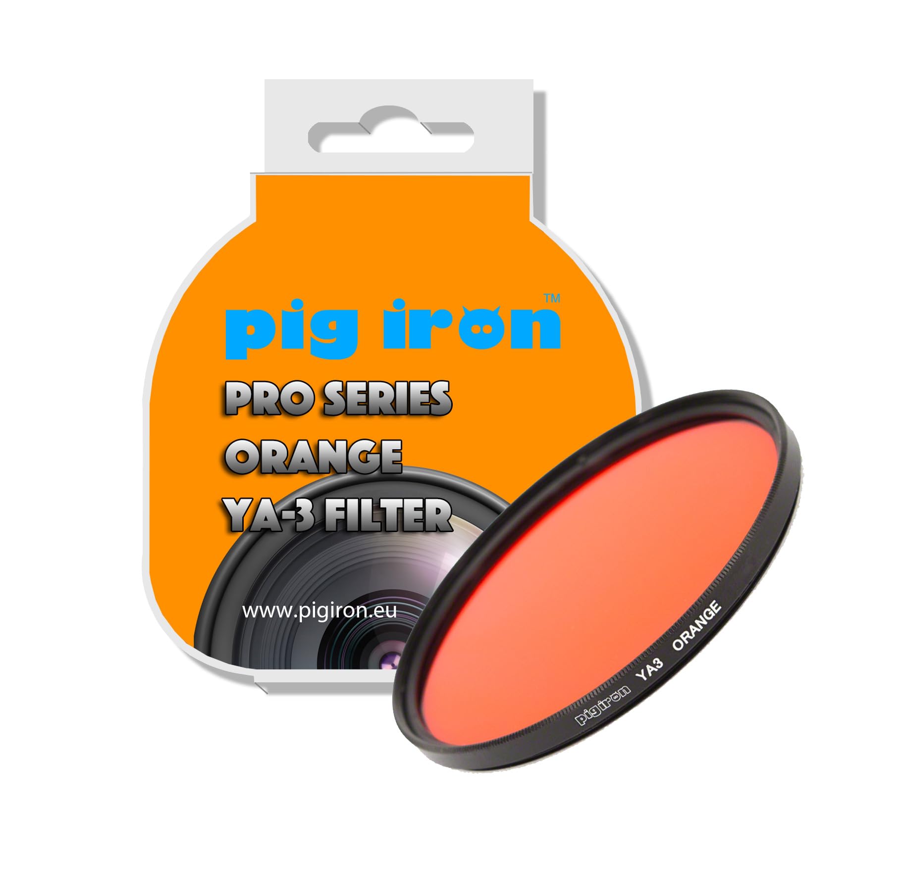 Pig Iron Orange YA3 Pro Filter Kontrastverstärker für Schwarz-Weiß-Fotografie Spezialeffektkameraobjektivfilter (52 mm)
