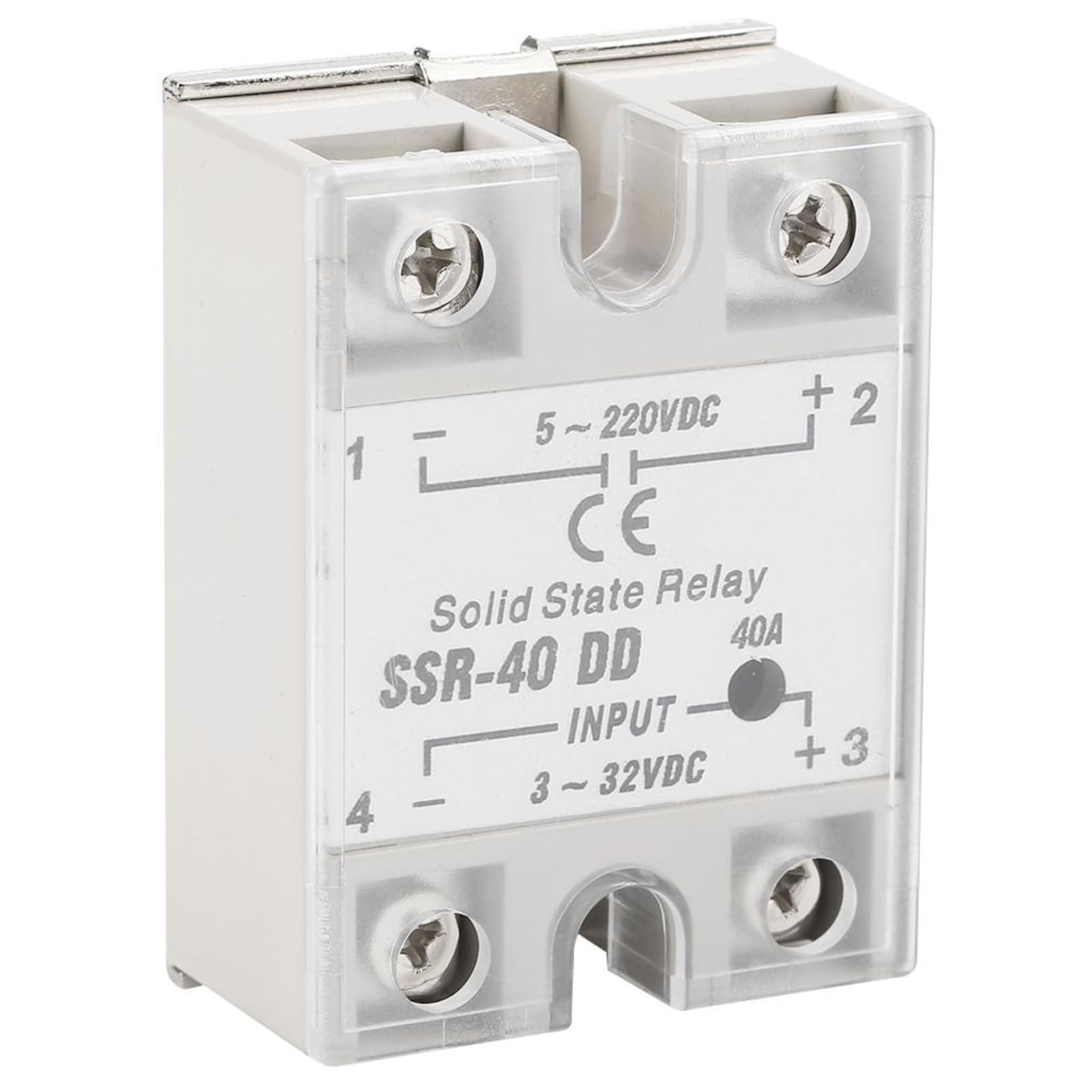 KSTE Relè Stato Solido, SSR-40 DD 40A 6-12mA 5-220VDC Relè a Stato Solido For Il Processo di Automazione Industriale Elettronica per l'illuminazione